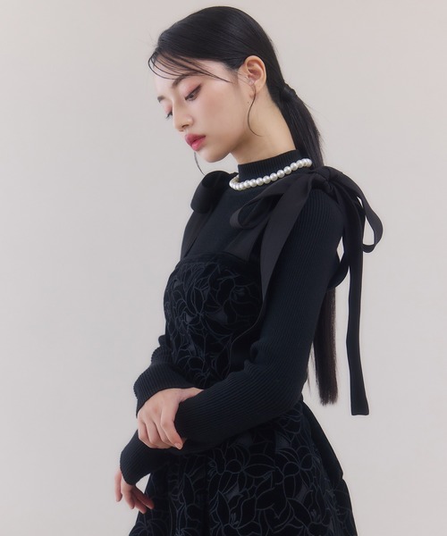 eimy istoire ベロアワンピース セール】ベロアカットワークワンピース（ワンピース）｜EIMY