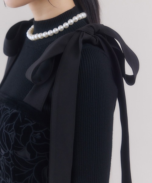 ベロアカットワークワンピース セール】ベロアカットワークワンピース（ワンピース）｜EIMY