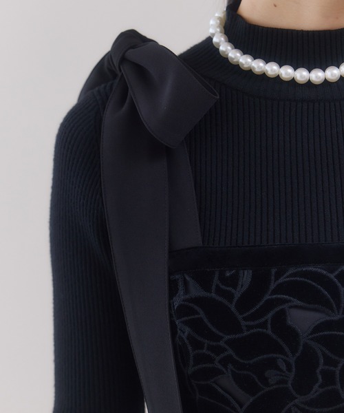 セール】ベロアカットワークワンピース（ワンピース）｜EIMY