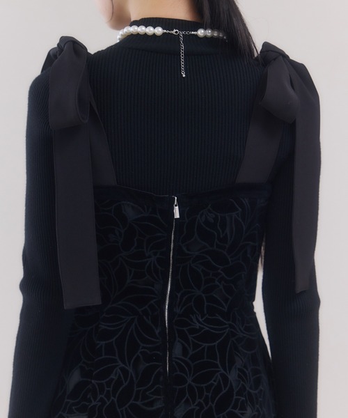 セール】ベロアカットワークワンピース（ワンピース）｜EIMY