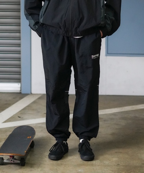 WASHER NYLON PANTS/スラッシャー裏メッシュ仕様ブランドロゴプリントナイロンパンツ（その他パンツ）｜THRASHER（スラッシャー）