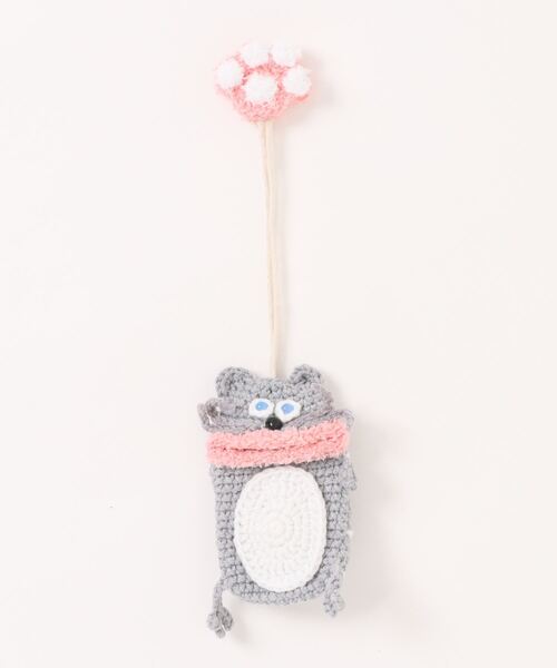 macaroni edge（マカロニエッジ）の「〈macaroni edge/マカロニエッジ〉毛糸のマスコット キーケース ネコ（キーケース/キーアクセサリー・レディース・ブラウン/グレー/ブラック・ONE SIZE）」の7枚目の写真