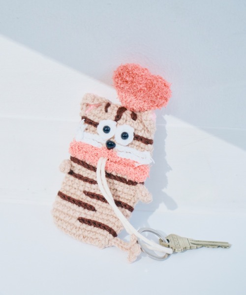 macaroni edge（マカロニエッジ）の「〈macaroni edge/マカロニエッジ〉毛糸のマスコット キーケース ネコ（キーケース/キーアクセサリー・レディース・ブラウン/グレー/ブラック・ONE SIZE）」の17枚目の写真