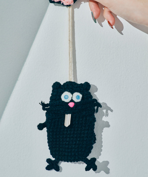 macaroni edge（マカロニエッジ）の「〈macaroni edge/マカロニエッジ〉毛糸のマスコット キーケース ネコ（キーケース/キーアクセサリー・レディース・ブラウン/グレー/ブラック・ONE SIZE）」の21枚目の写真