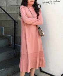 blackdia ocean（ブラックダイヤオーシャン）の「blackdia ocean タートルネックプリーツニットワンピース（ワンピース）」