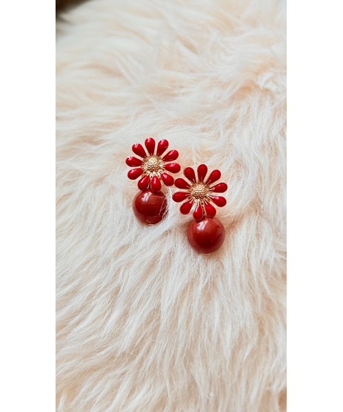 tone（トーン）の「【Agaro】No.263p　フラワー　天然石　ピアスアレルギー対応　サージカルステンレス(MA)（ピアス（両耳用）・レディース・その他3/イエロー/ブラック/グリーン/その他5/その他6/その他2/ブラウン/その他7/その他8/その他9/その他10/その他11・FREE）」の13枚目の写真