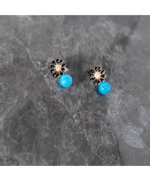 tone（トーン）の「【Agaro】No.263p　フラワー　天然石　ピアスアレルギー対応　サージカルステンレス(MA)（ピアス（両耳用）・レディース・その他3/イエロー/ブラック/グリーン/その他5/その他6/その他2/ブラウン/その他7/その他8/その他9/その他10/その他11・FREE）」の14枚目の写真