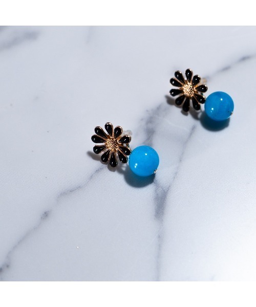 tone（トーン）の「【Agaro】No.263p　フラワー　天然石　ピアスアレルギー対応　サージカルステンレス(MA)（ピアス（両耳用）・レディース・その他3/イエロー/ブラック/グリーン/その他5/その他6/その他2/ブラウン/その他7/その他8/その他9/その他10/その他11・FREE）」の15枚目の写真