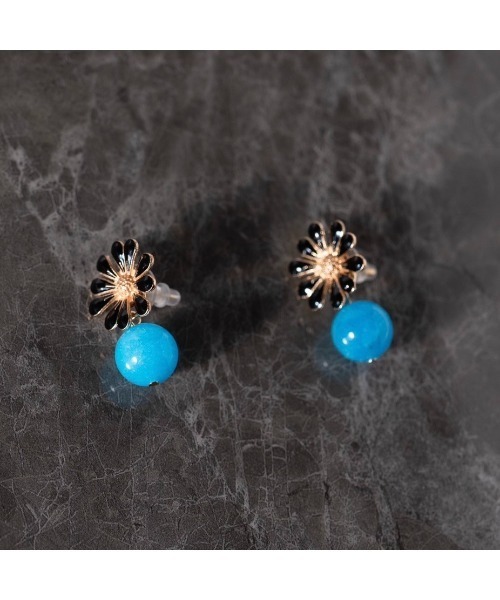 tone（トーン）の「【Agaro】No.263p　フラワー　天然石　ピアスアレルギー対応　サージカルステンレス(MA)（ピアス（両耳用）・レディース・その他3/イエロー/ブラック/グリーン/その他5/その他6/その他2/ブラウン/その他7/その他8/その他9/その他10/その他11・FREE）」の16枚目の写真