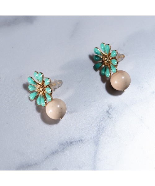 tone（トーン）の「【Agaro】No.263p　フラワー　天然石　ピアスアレルギー対応　サージカルステンレス(MA)（ピアス（両耳用）・レディース・その他3/イエロー/ブラック/グリーン/その他5/その他6/その他2/ブラウン/その他7/その他8/その他9/その他10/その他11・FREE）」の17枚目の写真