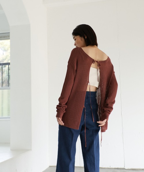 select MOCA Et(セレクトモカエト)の「【Et】Semi-Flared Denim Pants(デニムパンツ・レディース・ブラック/インディゴブルー・LARGE/MEDIUM)」の22枚目の写真