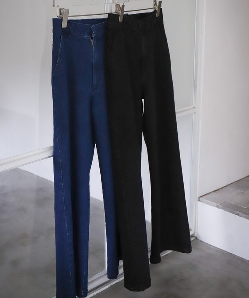 select MOCA Et(セレクトモカエト)の「【Et】Semi-Flared Denim Pants(デニムパンツ・レディース・ブラック/インディゴブルー・LARGE/MEDIUM)」の17枚目の写真
