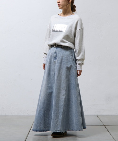 COLONY 2139（コロニートゥーワンスリーナイン）の「デニムフレアスカート（デニムスカート・レディース・サックスブルー/ネイビー・S/M）」の3枚目の写真