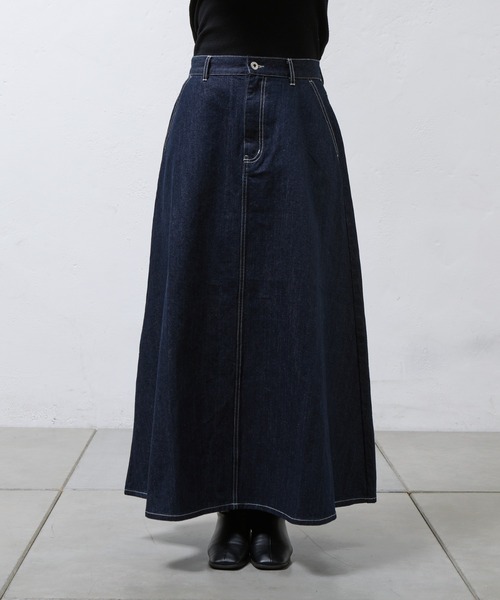 COLONY 2139（コロニートゥーワンスリーナイン）の「デニムフレアスカート（デニムスカート・レディース・サックスブルー/ネイビー・S/M）」の5枚目の写真