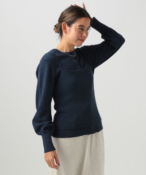 BAYFLOW（ベイフロー）の「[セットアイテム]2Pレイヤードニット（ニット/セーター・レディース・レッド/ネイビー・FREE）」の17枚目の写真