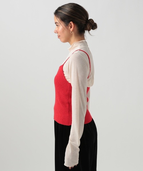 BAYFLOW（ベイフロー）の「[セットアイテム]2Pレイヤードニット（ニット/セーター・レディース・レッド/ネイビー・FREE）」の5枚目の写真