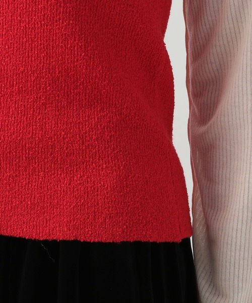 BAYFLOW（ベイフロー）の「[セットアイテム]2Pレイヤードニット（ニット/セーター・レディース・レッド/ネイビー・FREE）」の9枚目の写真