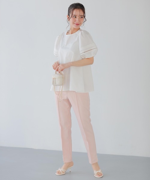 新品未使用品 フィットモアパールスリットテーパードパンツ セール】パールスリットテーパードパンツ（その他パンツ）｜Fit