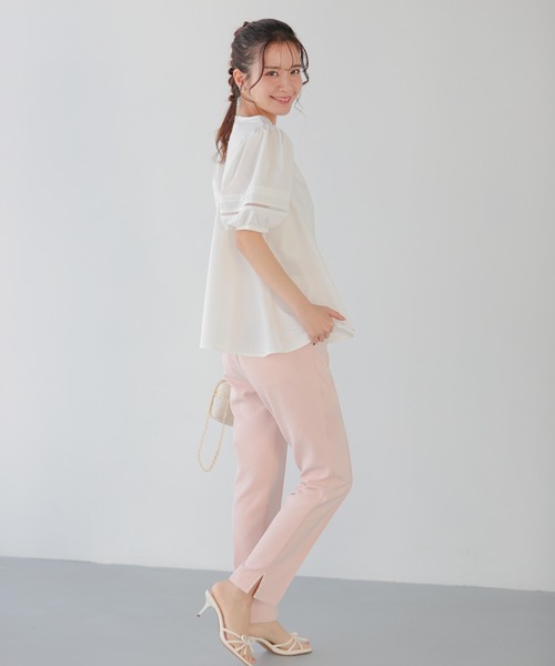 Fit more（フィットモア）の「パールスリットテーパードパンツ（その他パンツ・レディース・ネイビー/ピンク/ブラック・PS/S/M）」の13枚目の写真