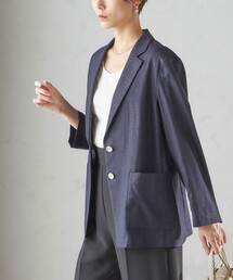 〈接触冷感/手洗い可能〉トリアセテート混 シングル 2ボタン ジャケット