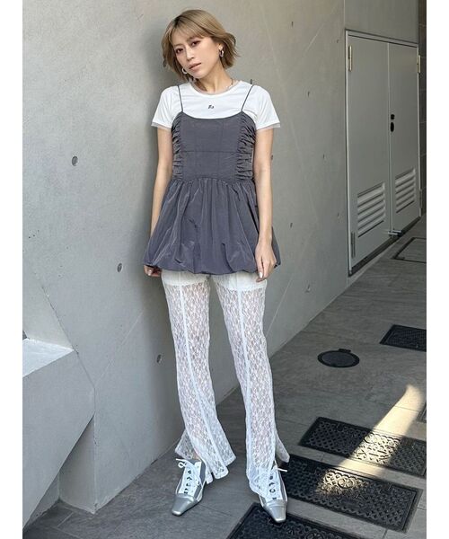 MURUA(ムルーア)の「レースフレアパンツ(その他パンツ・レディース・ホワイト/ブラック・FREE)」の7枚目の写真