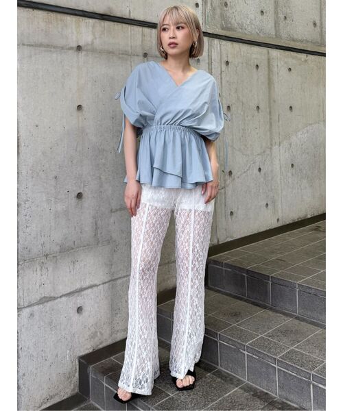 MURUA(ムルーア)の「レースフレアパンツ(その他パンツ・レディース・ホワイト/ブラック・FREE)」の19枚目の写真