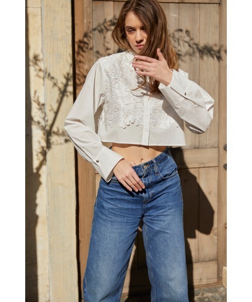 Josie Blouse Lace Blouse クロップレースシャツ（シャツ/ブラウス