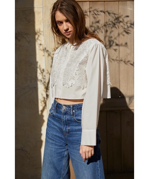 Josie Blouse Lace Blouse クロップレースシャツ（シャツ/ブラウス