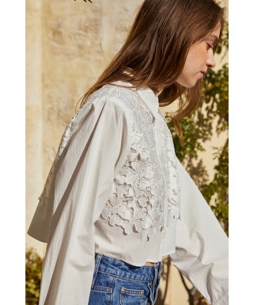 Josie Blouse Lace Blouse クロップレースシャツ（シャツ/ブラウス