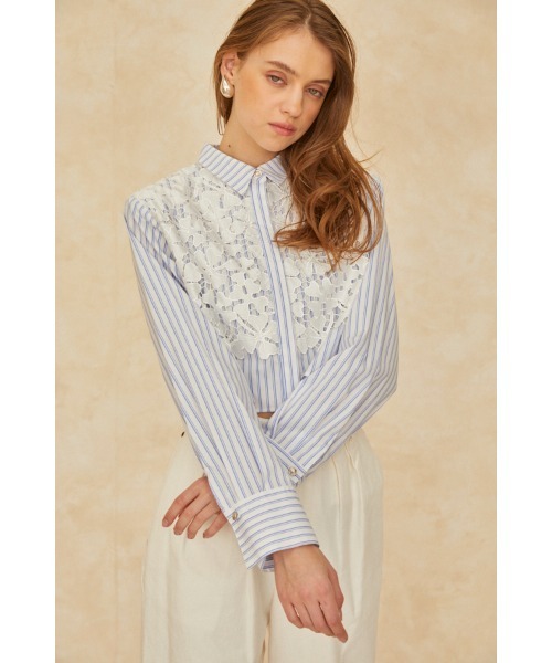 Josie Blouse Lace Blouse クロップレースシャツ（シャツ/ブラウス