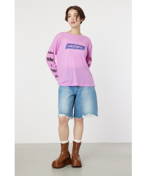 RODEO CROWNS WIDE BOWL(ロデオクラウンズワイドボウル)の「ダメージDENIM バミューダパンツ(デニムパンツ・レディース・ブラック/ブルー・SMALL/MEDIUM)」の15枚目の写真