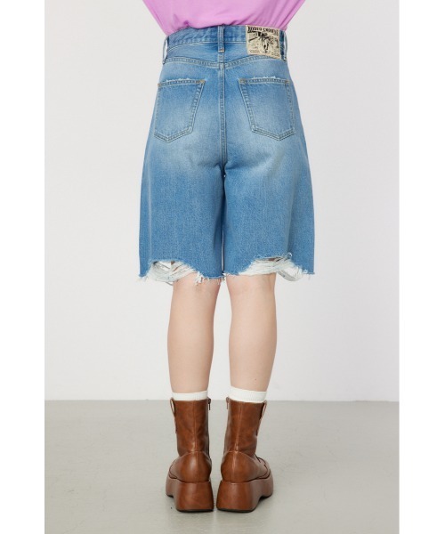 RODEO CROWNS WIDE BOWL(ロデオクラウンズワイドボウル)の「ダメージDENIM バミューダパンツ(デニムパンツ・レディース・ブラック/ブルー・SMALL/MEDIUM)」の19枚目の写真