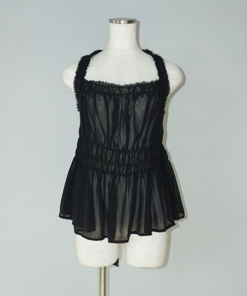 ギャザーフレア シアーエプロントップ chw25s028-ファッション通販