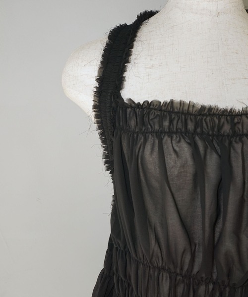 ギャザーフレア シアーエプロントップ chw25s028-ファッション通販