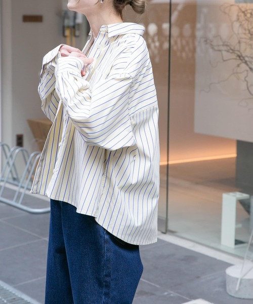 FORK&SPOON（フォークアンドスプーン）の「FORK&SPOON　CAVEオックスシャツ（シャツ/ブラウス・レディース・ブルー/イエロー・1）」の2枚目の写真