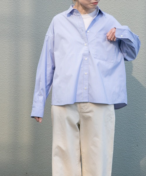 FORK&SPOON（フォークアンドスプーン）の「FORK&SPOON　CAVEオックスシャツ（シャツ/ブラウス・レディース・ブルー/イエロー・1）」の9枚目の写真