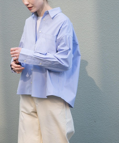 FORK&SPOON（フォークアンドスプーン）の「FORK&SPOON　CAVEオックスシャツ（シャツ/ブラウス・レディース・ブルー/イエロー・1）」の11枚目の写真