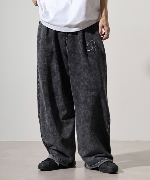 Grunge double-tuck sweatpants / グランジ加工ダブルタックス