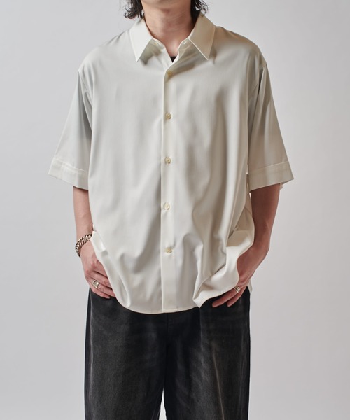 Lui's（ルイス）の「バンブーレーヨンエアリーシャツ（シャツ/ブラウス・メンズ・チャコールグレー/ブラック/ホワイト・FREE）」の22枚目の写真