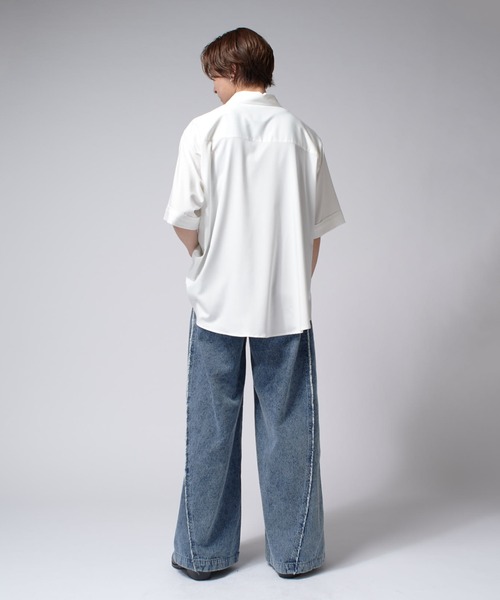 Lui's（ルイス）の「バンブーレーヨンエアリーシャツ（シャツ/ブラウス・メンズ・チャコールグレー/ブラック/ホワイト・FREE）」の11枚目の写真