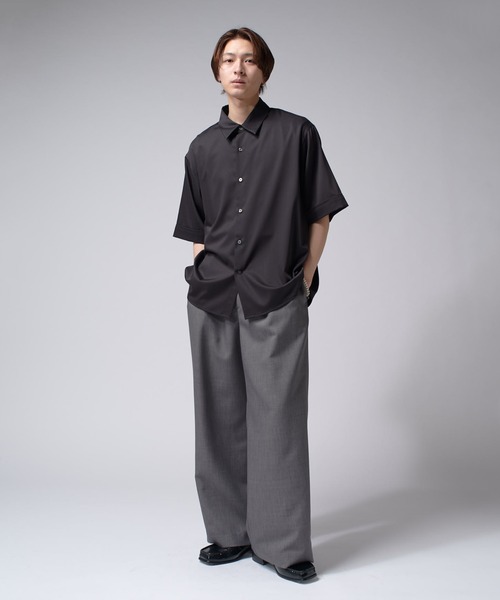 Lui's（ルイス）の「バンブーレーヨンエアリーシャツ（シャツ/ブラウス・メンズ・チャコールグレー/ブラック/ホワイト・FREE）」の17枚目の写真