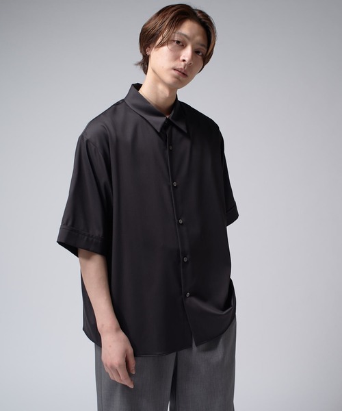 Lui's（ルイス）の「バンブーレーヨンエアリーシャツ（シャツ/ブラウス・メンズ・チャコールグレー/ブラック/ホワイト・FREE）」の12枚目の写真