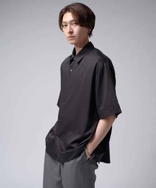 Lui's（ルイス）の「バンブーレーヨンエアリーシャツ（シャツ/ブラウス・メンズ・チャコールグレー/ブラック/ホワイト・FREE）」の13枚目の写真