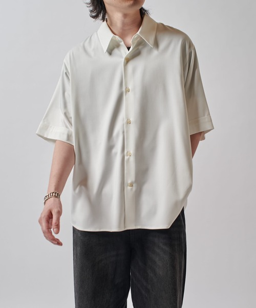 Lui's（ルイス）の「バンブーレーヨンエアリーシャツ（シャツ/ブラウス・メンズ・チャコールグレー/ブラック/ホワイト・FREE）」の20枚目の写真