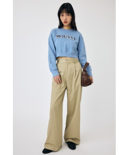 MOUSSY（マウジー）の「MOUSSY TWILL APPLIQUE プルオーバー（スウェット・レディース・ブラック/ライトブルー/杢グレー・FREE）」の12枚目の写真