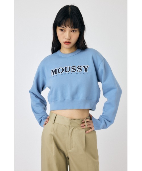 MOUSSY（マウジー）の「MOUSSY TWILL APPLIQUE プルオーバー（スウェット・レディース・ブラック/ライトブルー/杢グレー・FREE）」の14枚目の写真