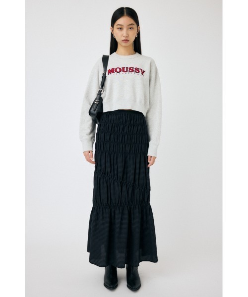 MOUSSY（マウジー）の「MOUSSY TWILL APPLIQUE プルオーバー（スウェット・レディース・ブラック/ライトブルー/杢グレー・FREE）」の21枚目の写真