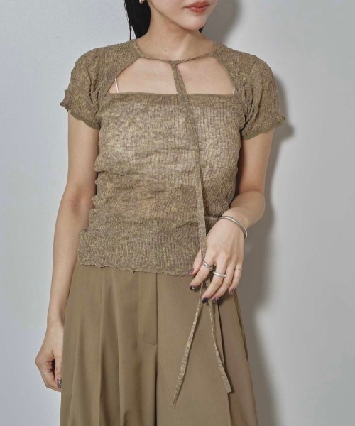 TODAYFUL（トゥデイフル）の「TODAYFUL 2way Sheer Knittops