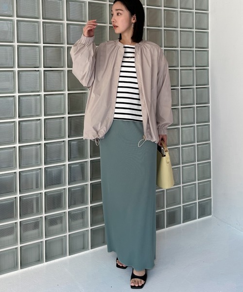 Doux archives（ドゥアルシーヴ）の「リブロングタイトスカート（スカート・レディース・ブラック/アイボリー/グリーン/モカ/キャメル/ブラウン/チャコールグレー・38/36）」の14枚目の写真