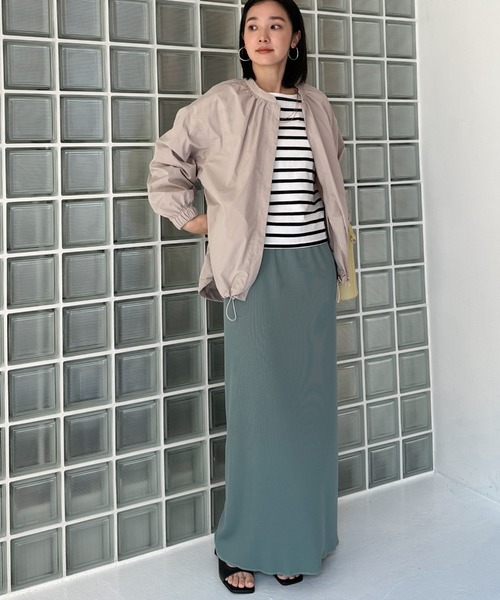 Doux archives（ドゥアルシーヴ）の「リブロングタイトスカート（スカート・レディース・ブラック/アイボリー/グリーン/モカ/キャメル/ブラウン/チャコールグレー・38/36）」の16枚目の写真